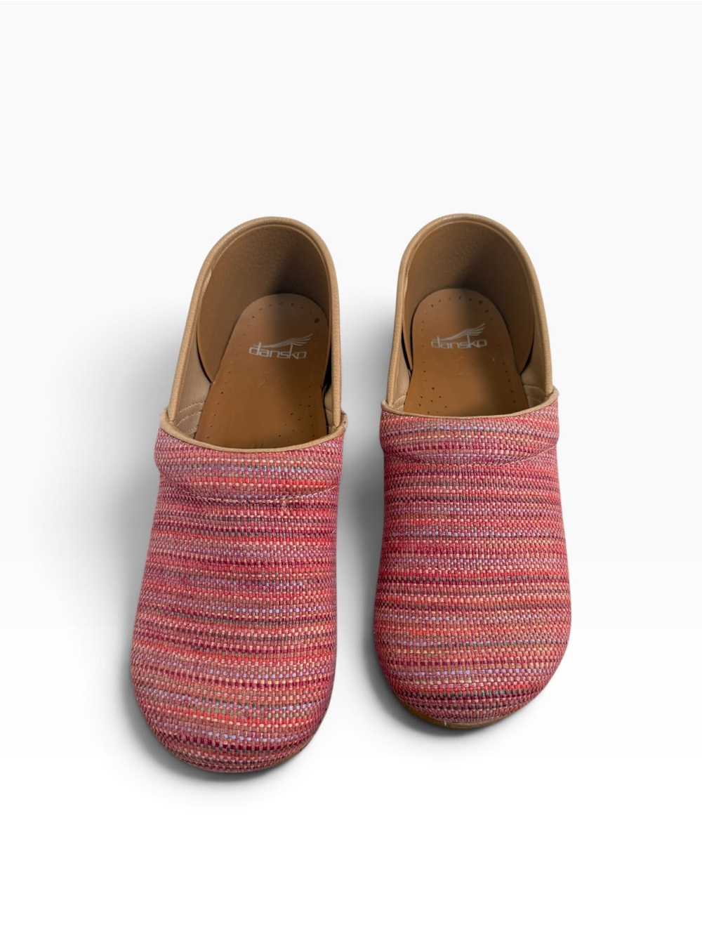 Dansko Canvas Pro Multi-Stripe Slip-On Women’s Boho Clog Sz 41 EU; U.S. 10.5-11